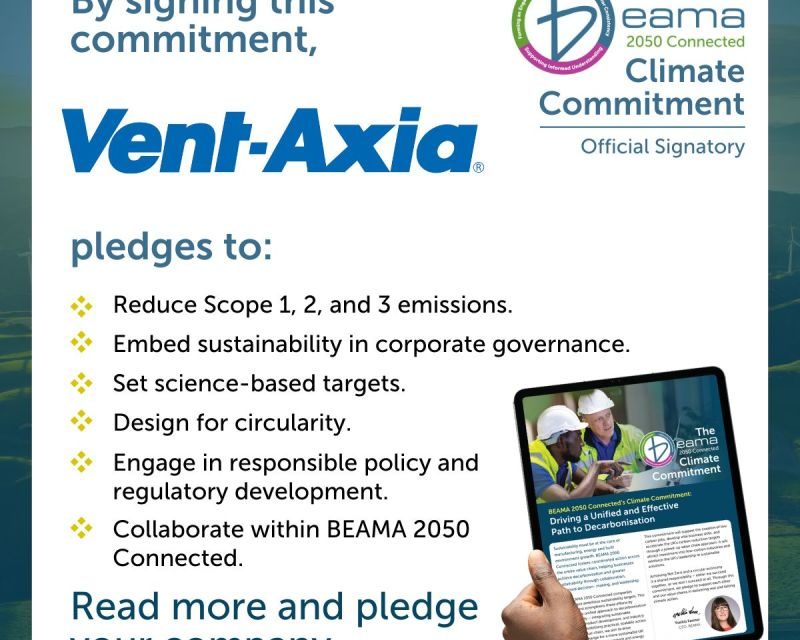 Vent-Axia strengthens net zero commitments by supporting the BEAMA 2050 Connected Climate Commitment