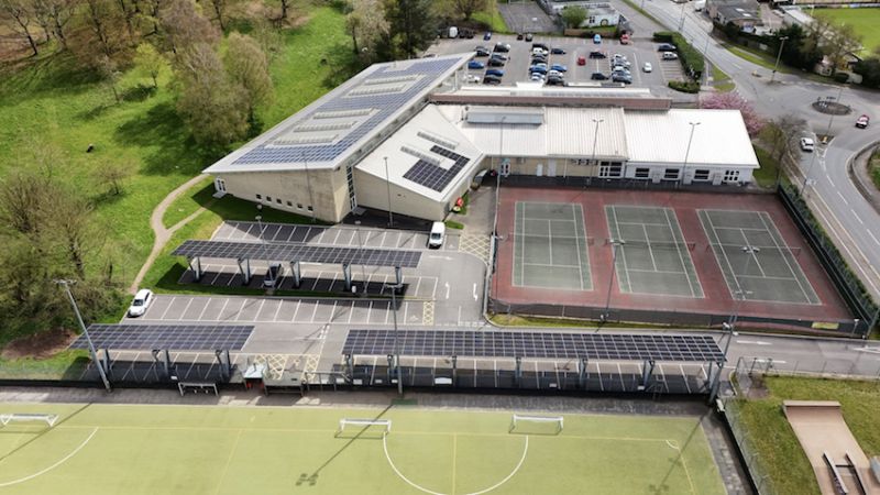 SIG Building Solutions supplies bespoke solar canopy to support 122kWP PV system at Devon Leisure Centre