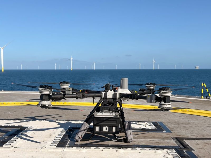 Drones successfully used to deliver toolkits to North Sea wind turbines