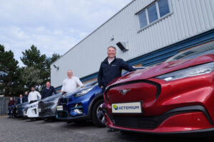 PHOTO Proud EV drivers at the Actemium site in Birmingham