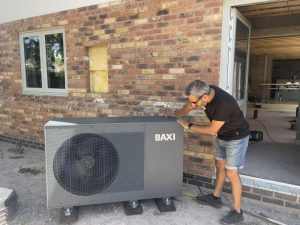 KS Connexions heat pump being installed