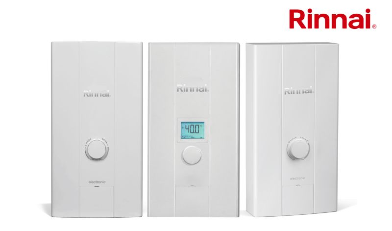 Rinnai – Instantaneous electric water heaters in 21, 24 & 27kW coming soon
