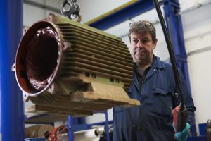 Technical services maintenance and repair one man hoist motor apply