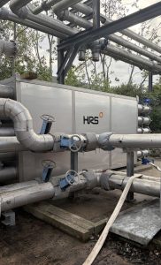 The new HRS DTI Series heat exchanger being installed at Avonmouth