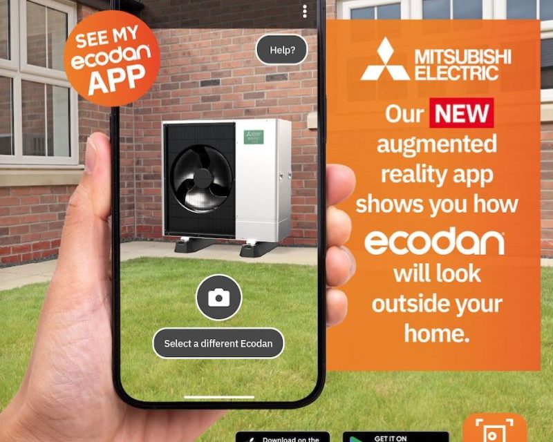 Mitsubishi Electric launches Augmented Reality App to help households visualise Ecodan heat humps in their homes