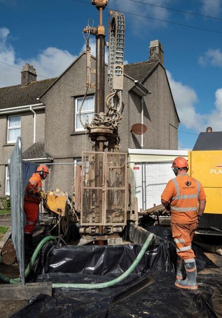 Private retrofit ground source heat project breaks ground