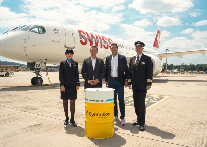 SWISS to integrate Synhelion solar fuel into its flight operations